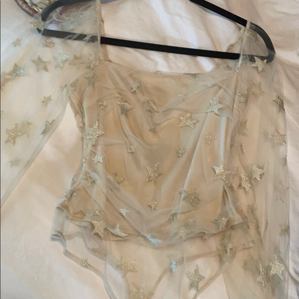 Star sheer bodysuit - only wore once!!!